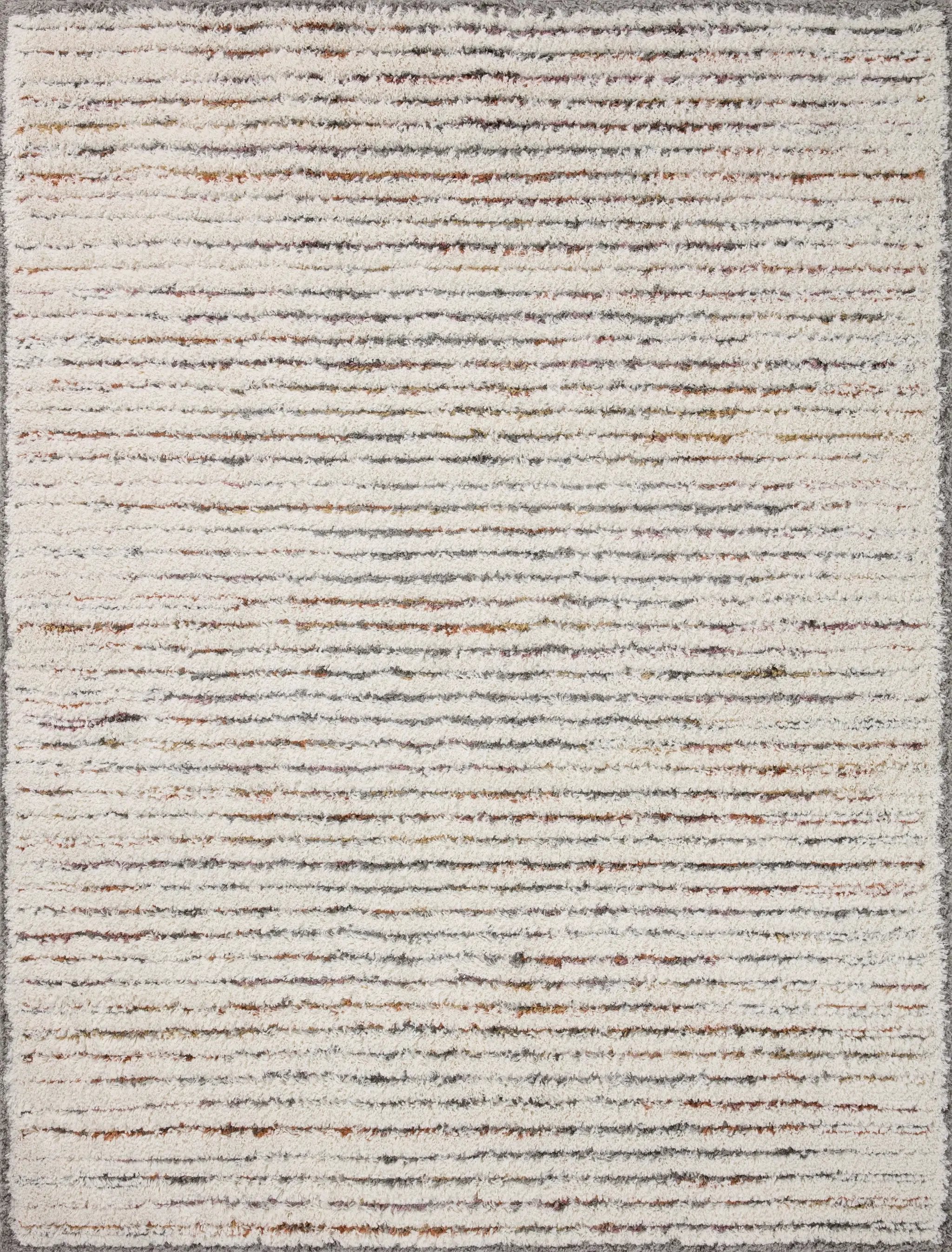 Levitt Shag LEV-01 Ivory / Multi Area Rug by Loloi