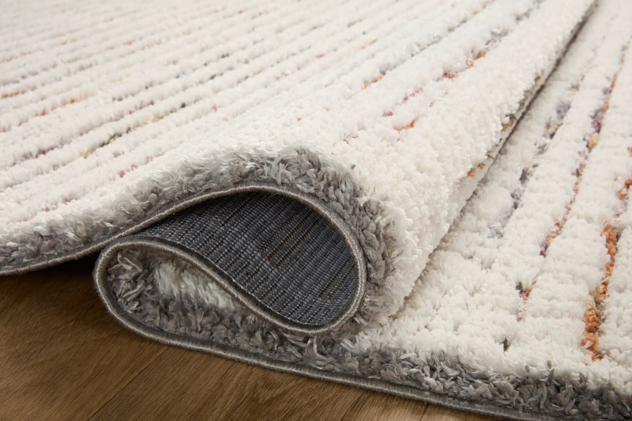 Levitt Shag LEV-01 Ivory / Multi Area Rug by Loloi