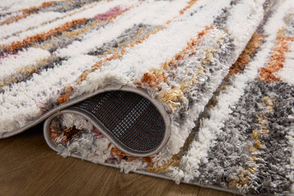 Loloi Levitt Shag LEV-03 Ivory / Sunset Area Rug