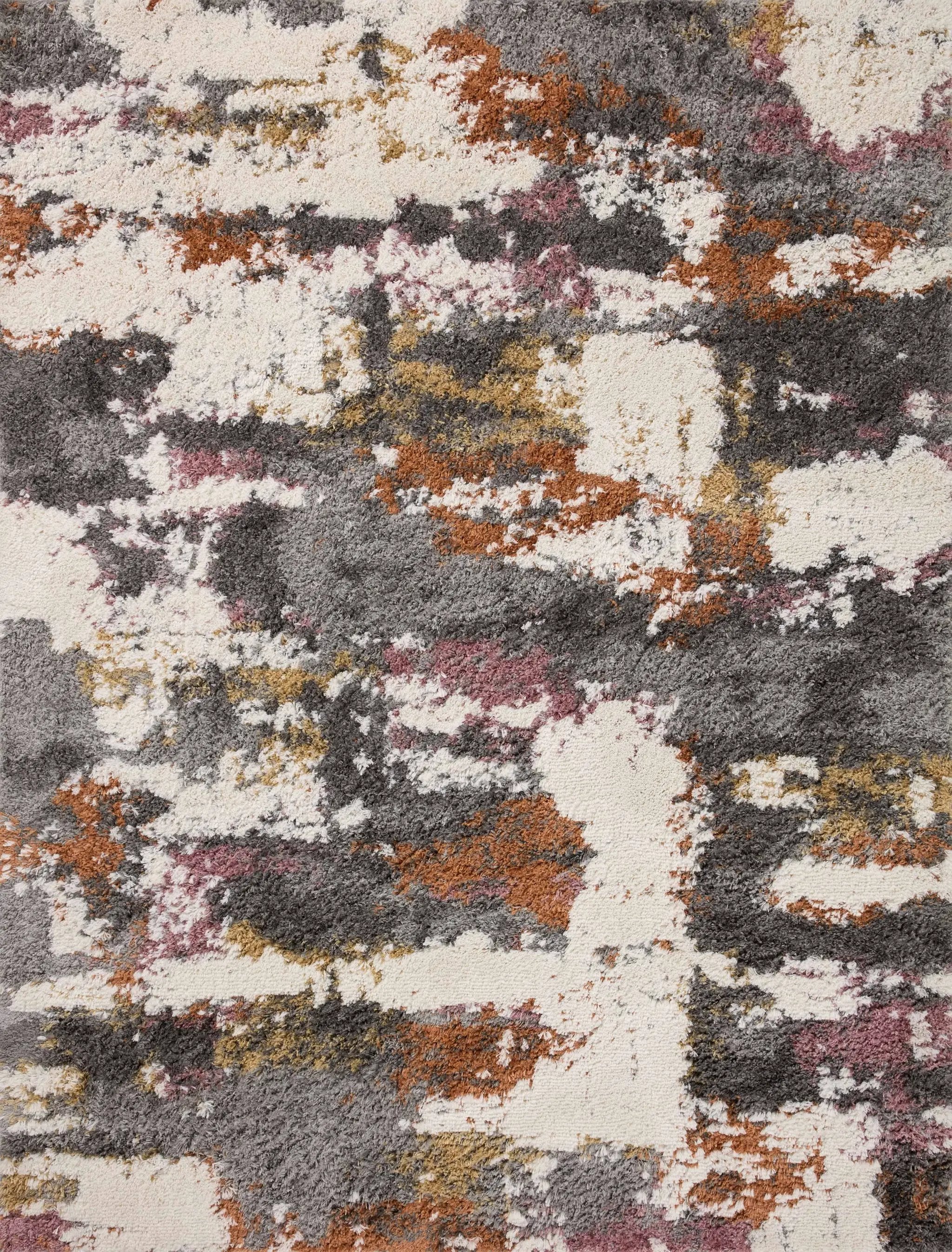 Levitt Shag LEV-04 Grey / Multi Area Rug by Loloi
