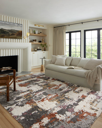 Loloi Levitt Shag LEV-04 Grey / Multi Area Rug