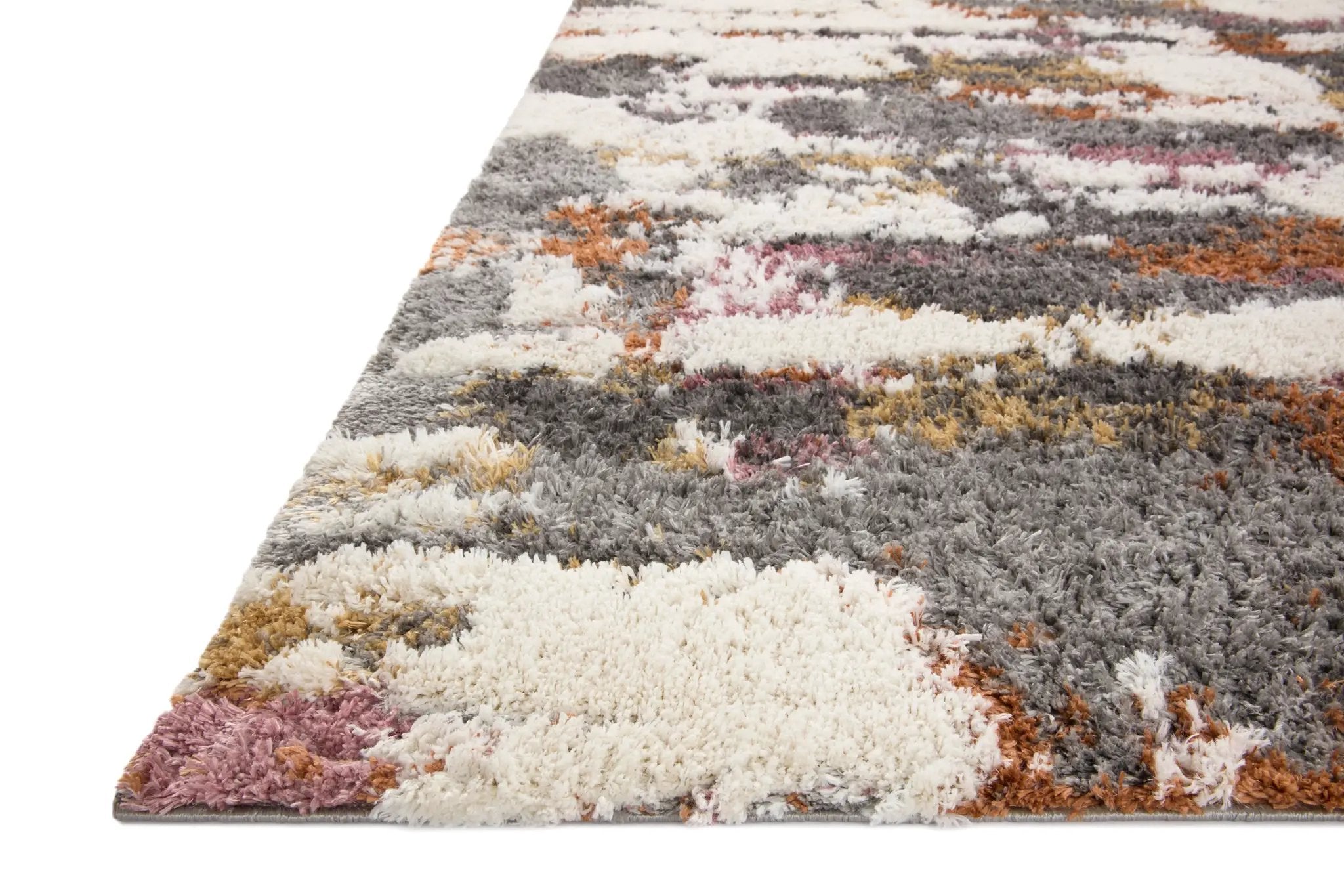 Levitt Shag LEV-04 Grey / Multi Area Rug by Loloi