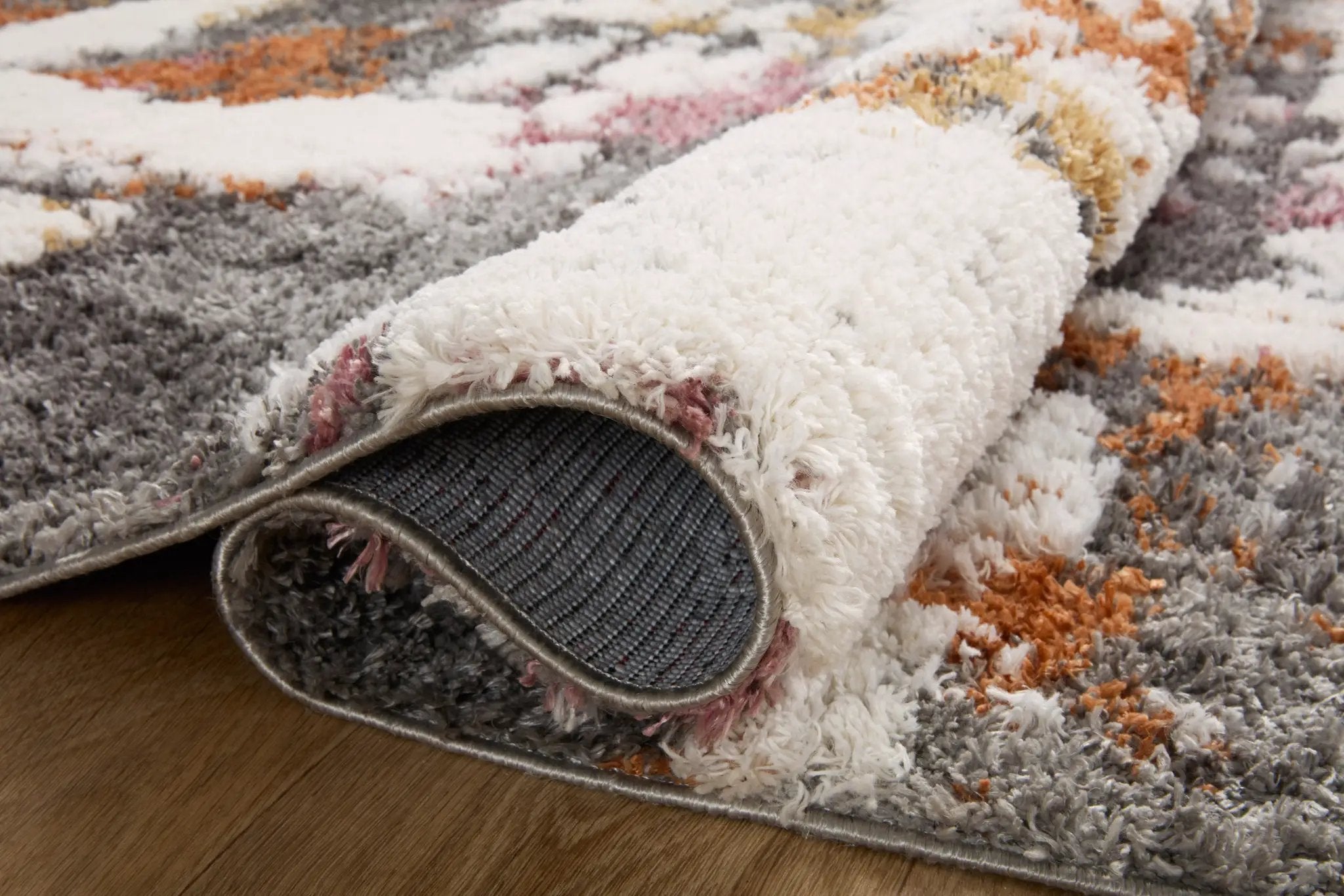 Levitt Shag LEV-04 Grey / Multi Area Rug by Loloi