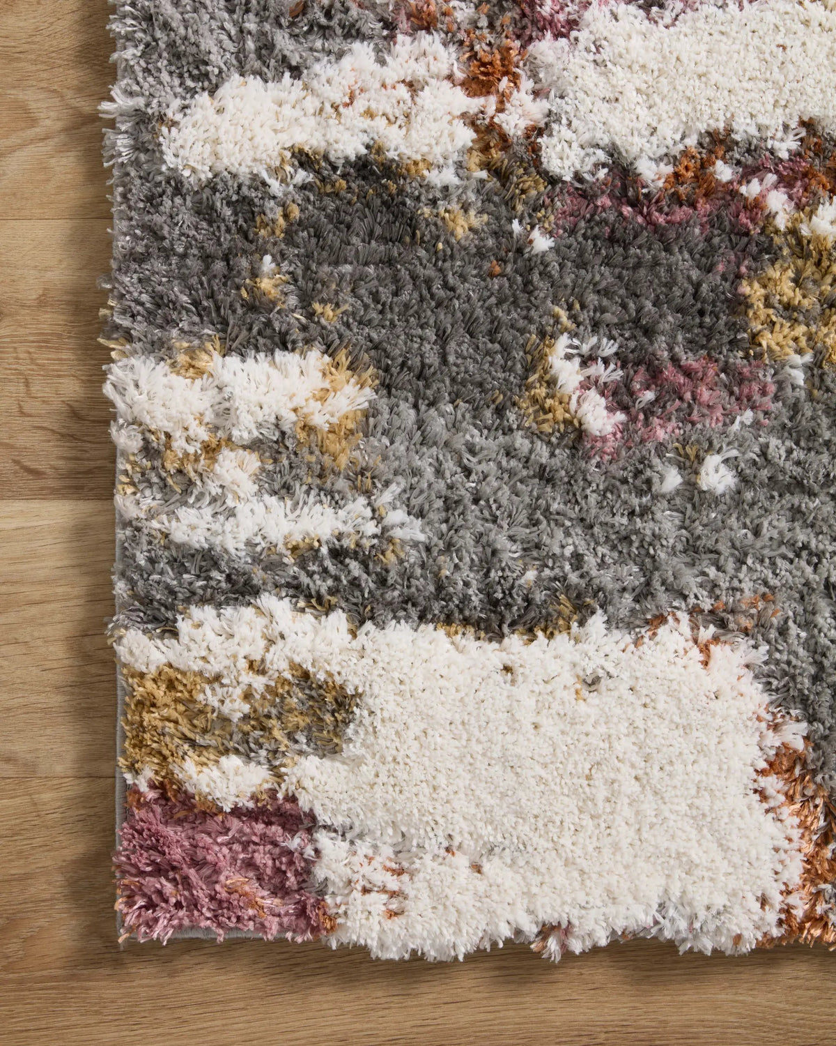 Levitt Shag LEV-04 Grey / Multi Area Rug by Loloi