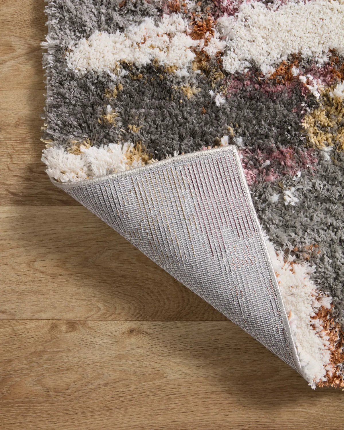 Levitt Shag LEV-04 Grey / Multi Area Rug by Loloi