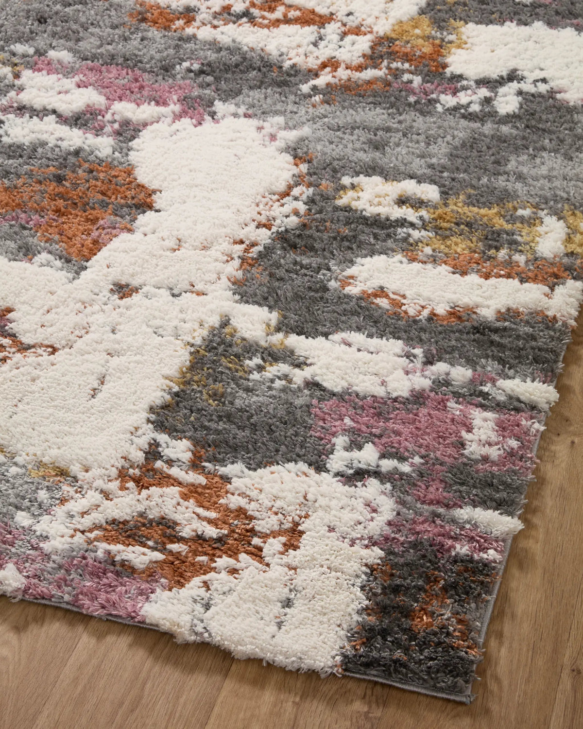 Levitt Shag LEV-04 Grey / Multi Area Rug by Loloi