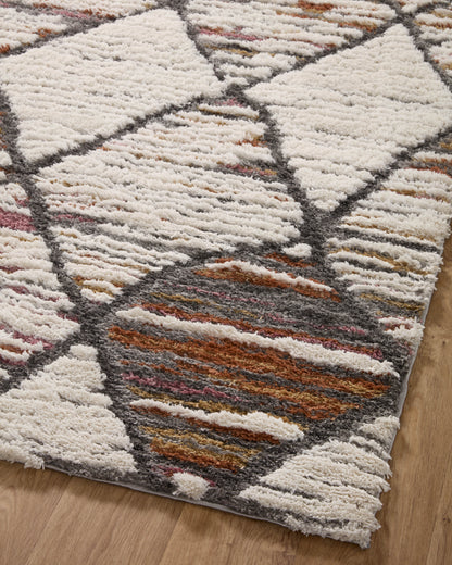 Loloi Levitt Shag LEV-05 Ivory / Fiesta Area Rug