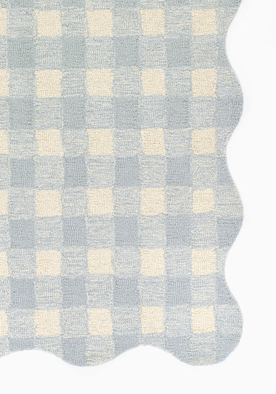 Lily LIY-1 Blue Area Rug, hand-tufted 100% wool with whimsical playful patterns