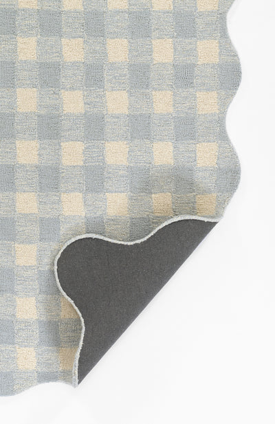 Lily LIY-1 Blue Area Rug, hand-tufted 100% wool with whimsical playful patterns