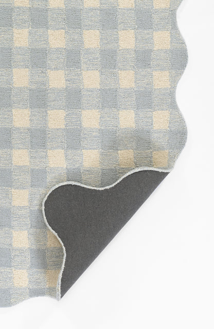 Lily LIY-1 Blue Area Rug, hand-tufted 100% wool with whimsical playful patterns