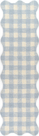 Lily LIY-1 Blue Area Rug, hand-tufted 100% wool with whimsical playful patterns