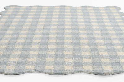 Lily LIY-1 Blue Area Rug, hand-tufted 100% wool with whimsical playful patterns