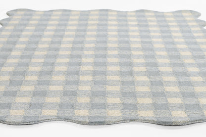 Lily LIY-1 Blue Area Rug, hand-tufted 100% wool with whimsical playful patterns