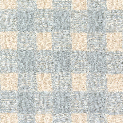 Lily LIY-1 Blue Area Rug, hand-tufted 100% wool with whimsical playful patterns
