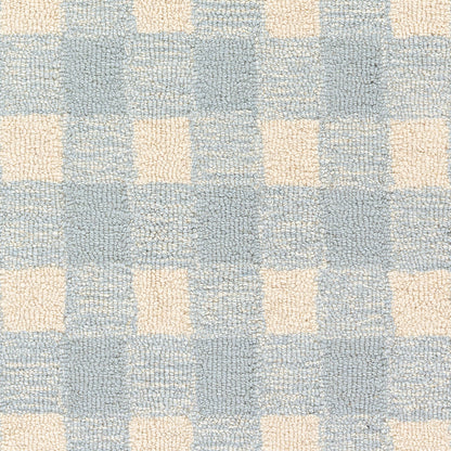 Lily LIY-1 Blue Area Rug, hand-tufted 100% wool with whimsical playful patterns