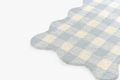 Lily LIY-1 Blue Area Rug, hand-tufted 100% wool with whimsical playful patterns