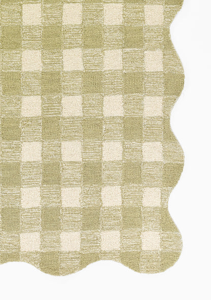 Lily LIY-1 Green Area Rug, soft pastel wool rug hand-tufted in India