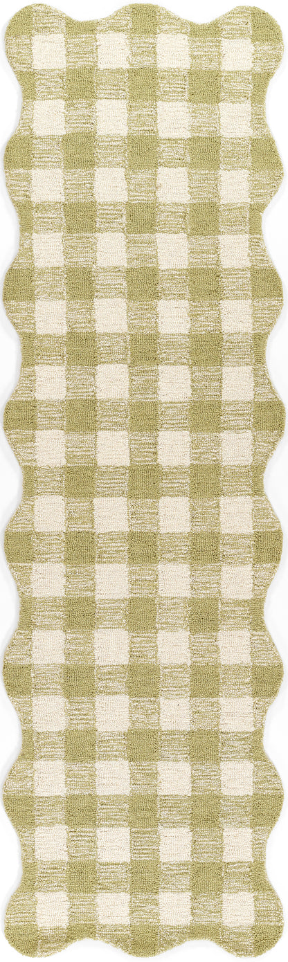 Lily LIY-1 Green Area Rug, soft pastel wool rug hand-tufted in India