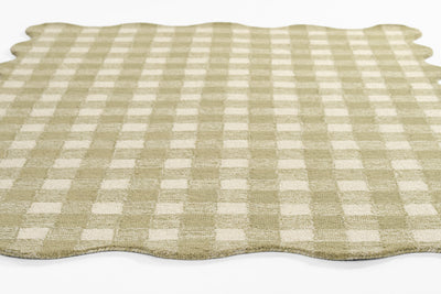 Lily LIY-1 Green Area Rug, soft pastel wool rug hand-tufted in India