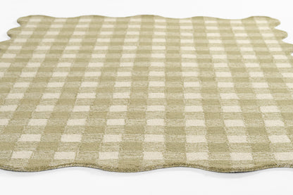 Lily LIY-1 Green Area Rug, soft pastel wool rug hand-tufted in India