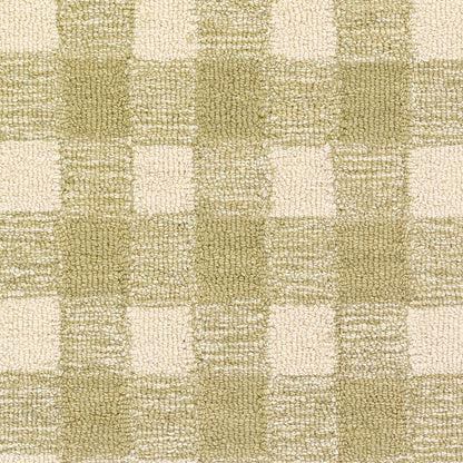 Lily LIY-1 Green Area Rug, soft pastel wool rug hand-tufted in India