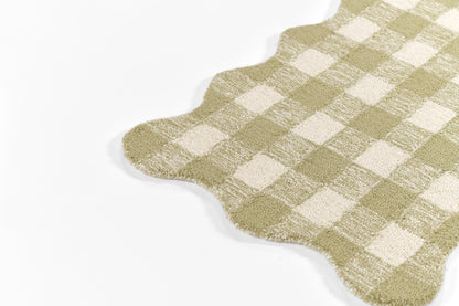 Lily LIY-1 Green Area Rug, soft pastel wool rug hand-tufted in India