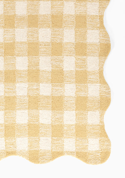 Lily LIY-1 Yellow Area Rug, cheerful hand-tufted wool with whimsical patterns