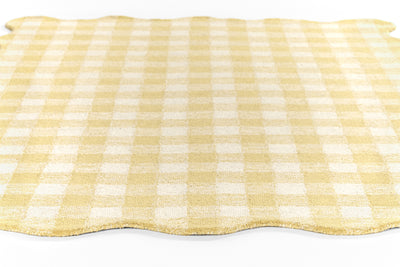 Lily LIY-1 Yellow Area Rug, cheerful hand-tufted wool with whimsical patterns