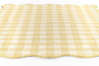 Lily LIY-1 Yellow Area Rug, cheerful hand-tufted wool with whimsical patterns