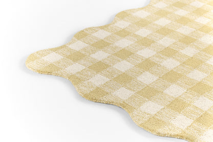 Lily LIY-1 Yellow Area Rug, cheerful hand-tufted wool with whimsical patterns