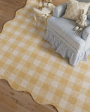 Lily LIY-1 Yellow Area Rug, cheerful hand-tufted wool with whimsical patterns
