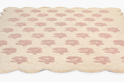 Lily LIY-2 Pink Area Rug, soft pink hand-tufted wool with cottage-style charm