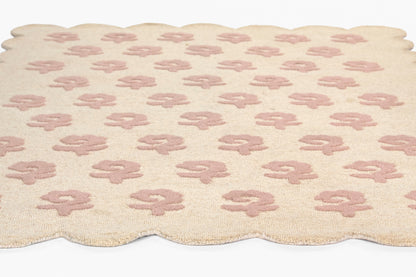 Lily LIY-2 Pink Area Rug, soft pink hand-tufted wool with cottage-style charm
