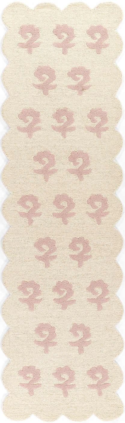 Lily LIY-2 Pink Area Rug, soft pink hand-tufted wool with cottage-style charm