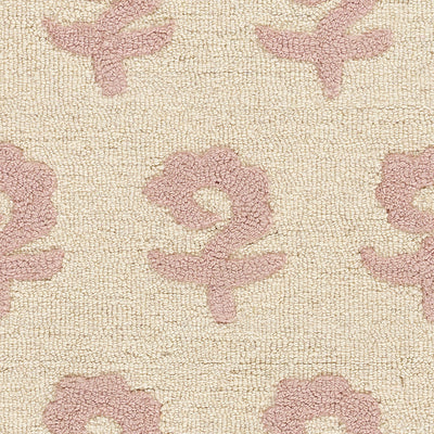 Lily LIY-2 Pink Area Rug, soft pink hand-tufted wool with cottage-style charm