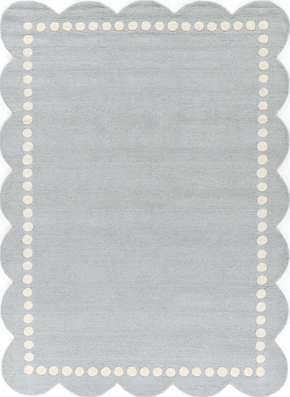 Lily LIY-3 Blue Area Rug, spirited hand-tufted wool rug for kids and nursery