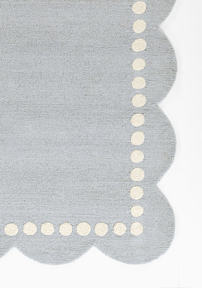Lily LIY-3 Blue Area Rug, spirited hand-tufted wool rug for kids and nursery