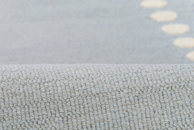 Lily LIY-3 Blue Area Rug, spirited hand-tufted wool rug for kids and nursery