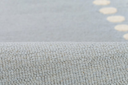 Lily LIY-3 Blue Area Rug, spirited hand-tufted wool rug for kids and nursery