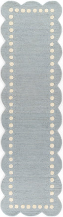 Lily LIY-3 Blue Area Rug, spirited hand-tufted wool rug for kids and nursery