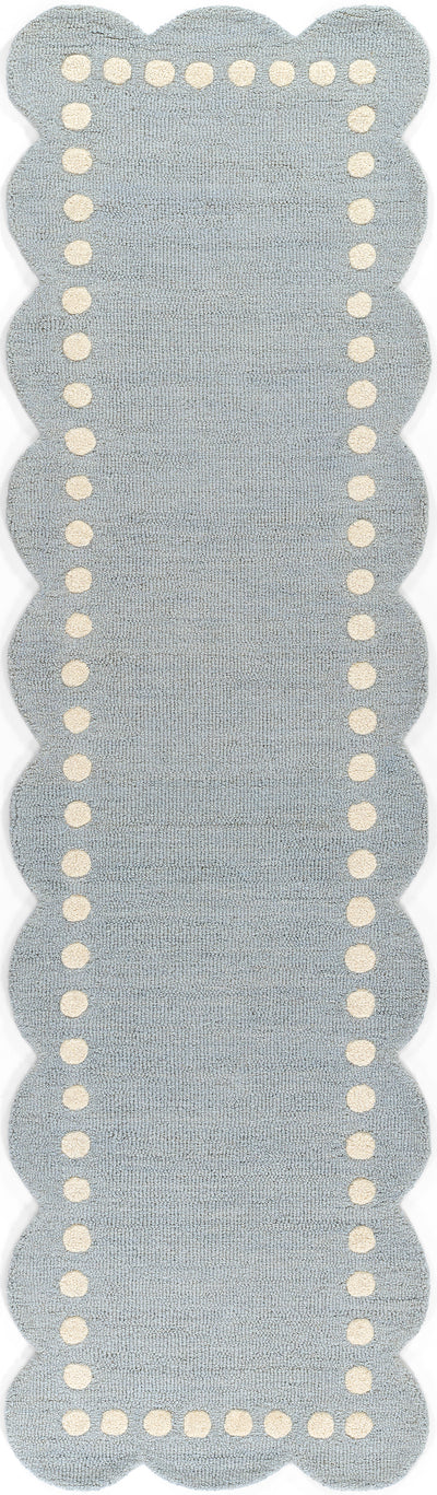 Lily LIY-3 Blue Area Rug, spirited hand-tufted wool rug for kids and nursery