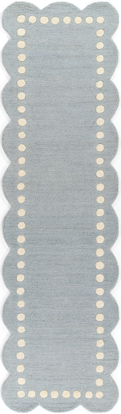 Lily LIY-3 Blue Area Rug, spirited hand-tufted wool rug for kids and nursery