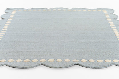 Lily LIY-3 Blue Area Rug, spirited hand-tufted wool rug for kids and nursery