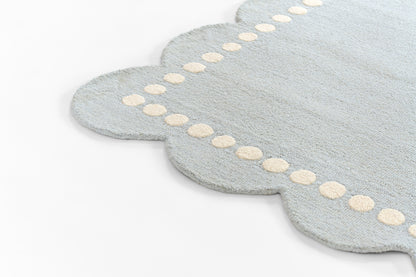 Lily LIY-3 Blue Area Rug, spirited hand-tufted wool rug for kids and nursery