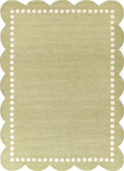 Lily LIY-3 Green Area Rug, nature-inspired hand-tufted wool with playful design