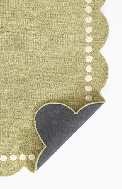 Lily LIY-3 Green Area Rug, nature-inspired hand-tufted wool with playful design