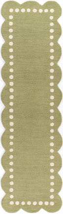 Lily LIY-3 Green Area Rug, nature-inspired hand-tufted wool with playful design