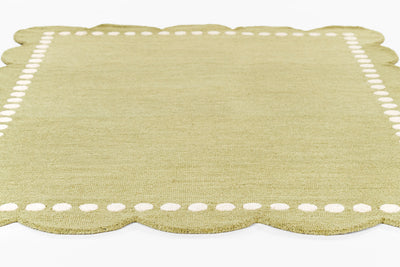 Lily LIY-3 Green Area Rug, nature-inspired hand-tufted wool with playful design