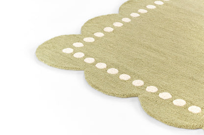Lily LIY-3 Green Area Rug, nature-inspired hand-tufted wool with playful design