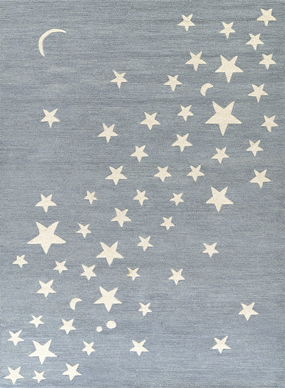 Lily LIY-4 Blue Area Rug, durable hand-tufted wool with charming style